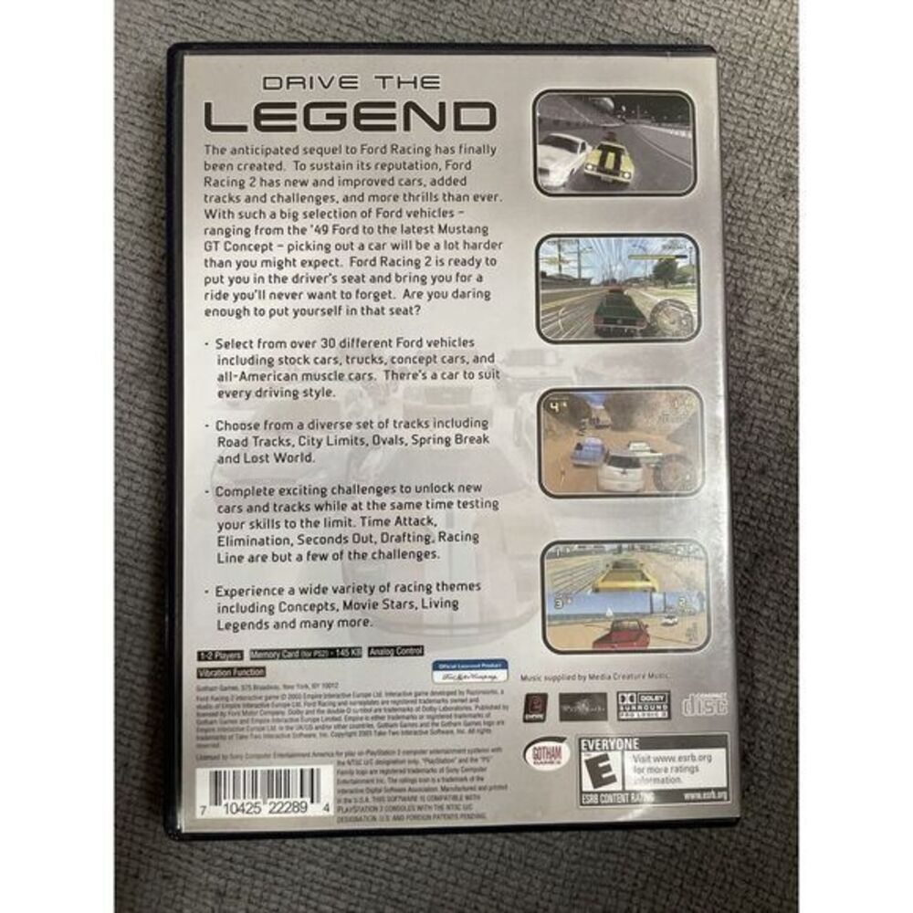 Ford Racing 2 Video Game PS2 OS Blue Good Case Manual Racing Sim - Picture 4 of 4